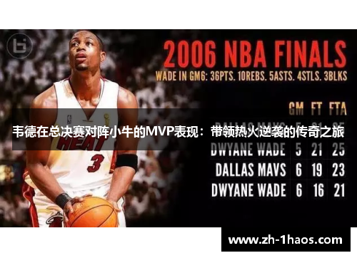 韦德在总决赛对阵小牛的MVP表现：带领热火逆袭的传奇之旅