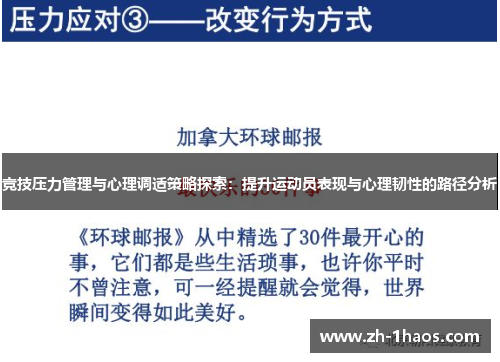 竞技压力管理与心理调适策略探索：提升运动员表现与心理韧性的路径分析