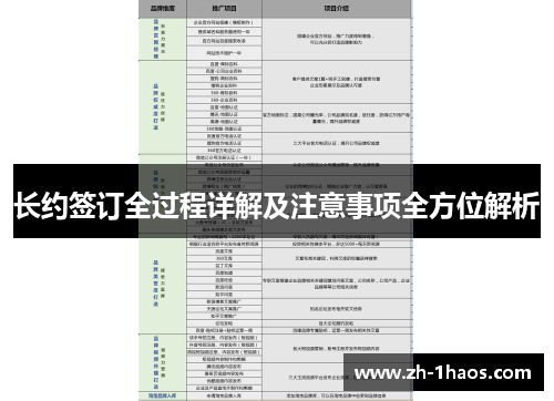 长约签订全过程详解及注意事项全方位解析