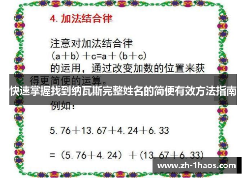 快速掌握找到纳瓦斯完整姓名的简便有效方法指南